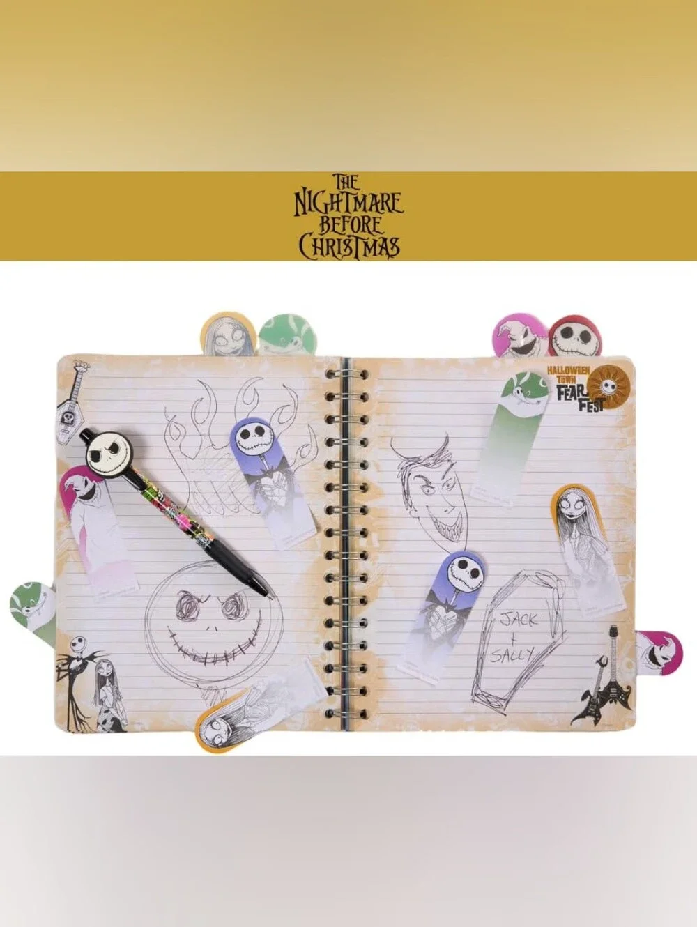 The Nightmare Before Christmas Sticky Note & Bookmark Set - Multi